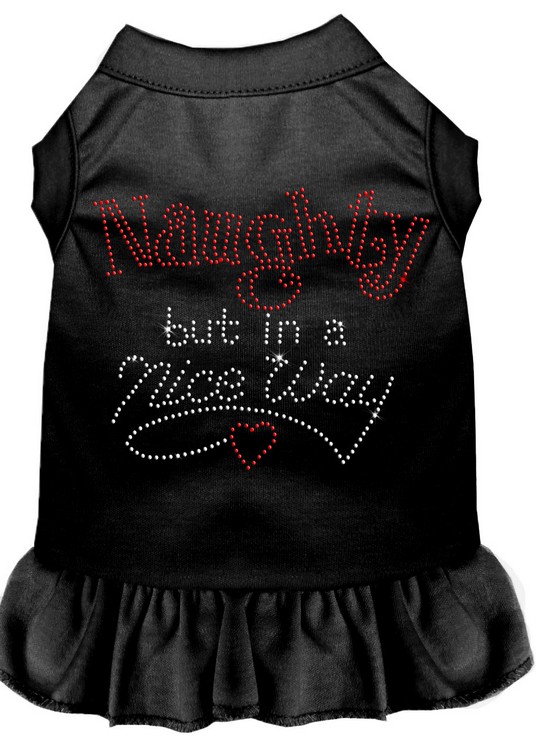 Rhinestone Naughty but in a nice way Dress Black XXL